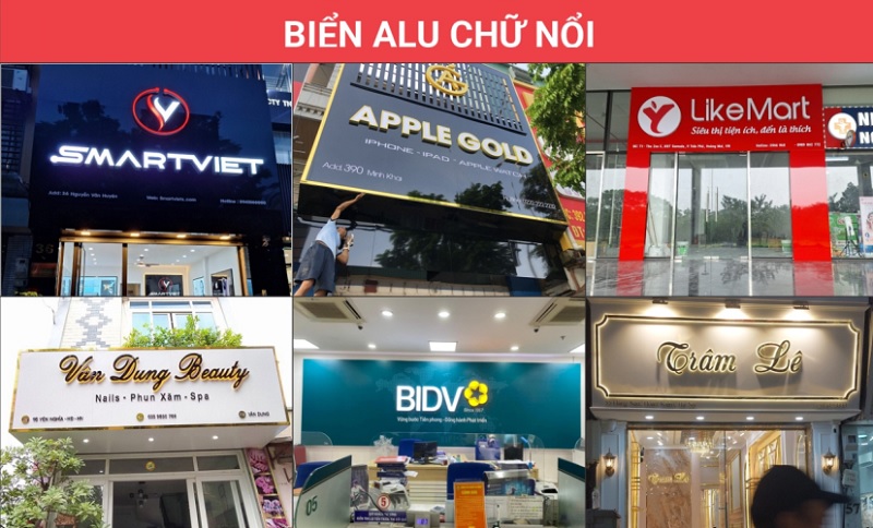 Biển Alu chữ nổi tạo ấn tượng cho thương hiệu doanh nghiệp