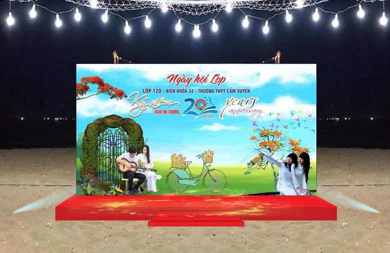 In bạt hiflex họp lớp, gặp mặt, kỷ niệm